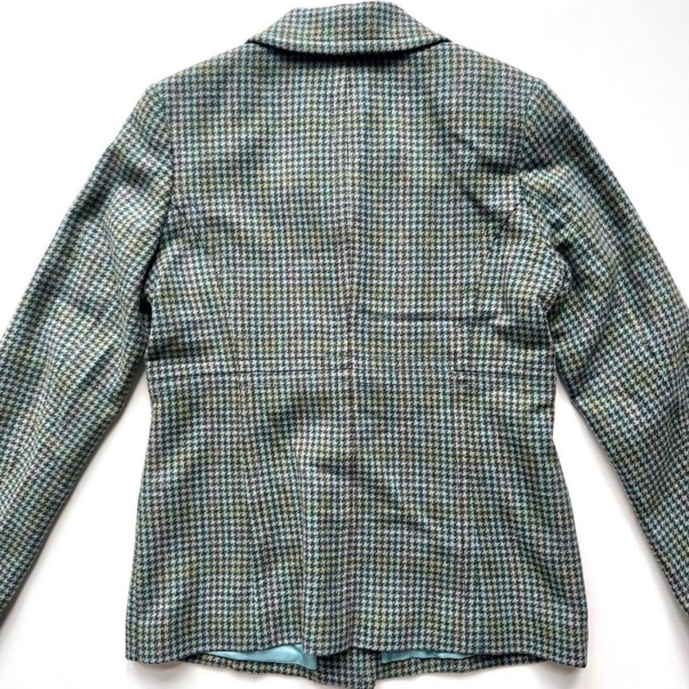 Pendleton Green Multi Houndstooth Wool Blazer - image 6